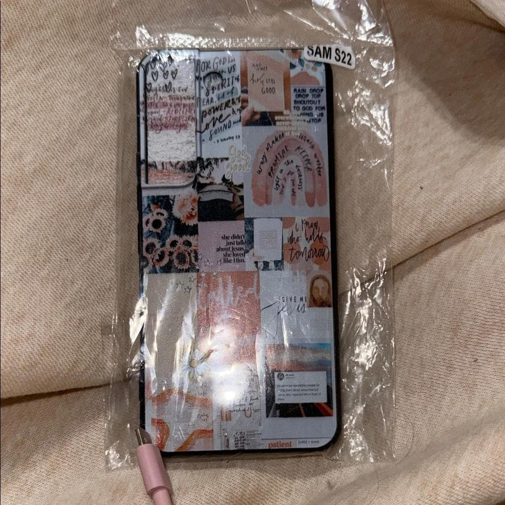 Samsung S22 Case with Artistic Collage Design